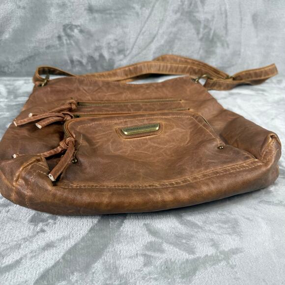 Stone‎ Mountain Smokey Crossbody Bag Purse Cognac Brown 13x12 - Picture 4 of 13